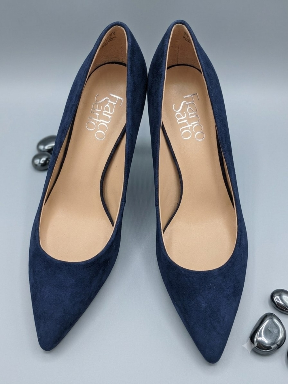 Franco Sarto Navy Suede Women's Pumps 6M